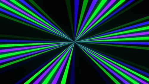 Fondo de rayos de neón morados y verdes Vj Loop en 4K