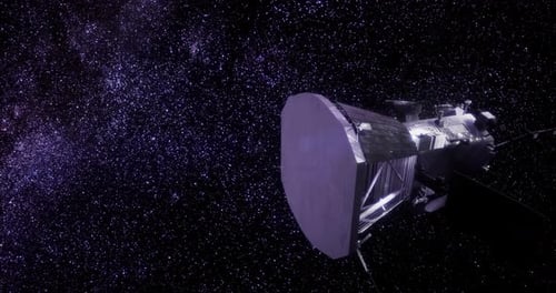 Futuristic Spacecraft Exploring Deep Space