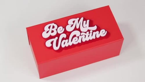 Romantic 'Be My Valentine' Red Gift Box