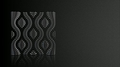 Abstract Geometric Black and Silver Cylinders Morphing Animation