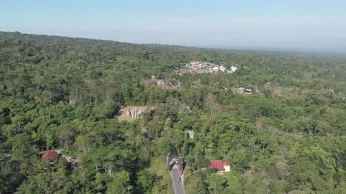 Aerial View of Lush Green Mountain Landscape