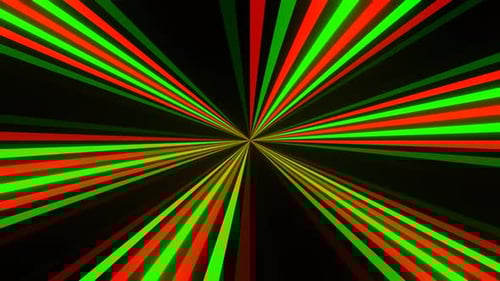 Red And Green Neon Rays Background Vj Loop In 4K