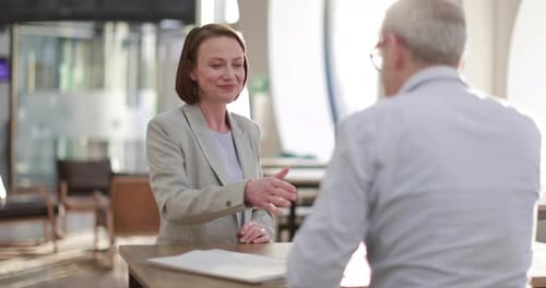 Financial advisor meeting with client