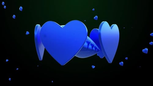 Valentines Day Background Blue Loop