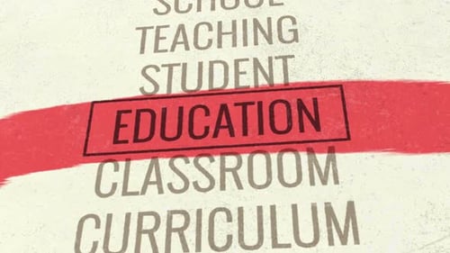 Education 3D Scrolling Title Animation