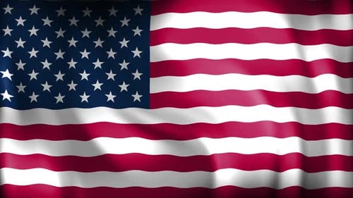 Animated Waving American Flag Looping Background