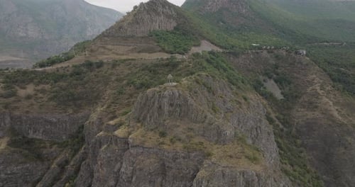 Vue aérienne du monastère de Tatev, Arménie.