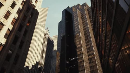 Grupo de edificios altos en la ciudad de Nueva York