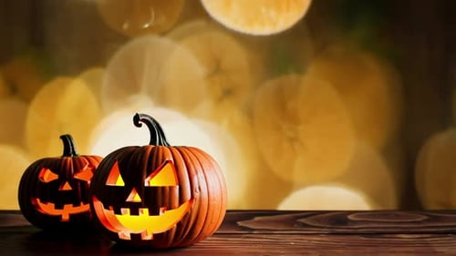 Halloweenkürbis-Hintergrundanimation