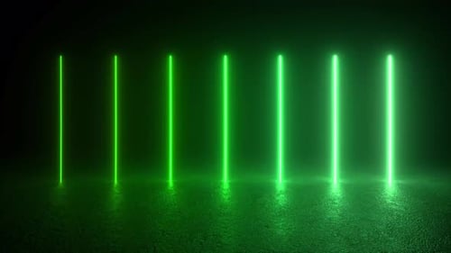 Chambre sombre avec plafonnier vert
