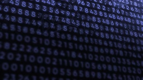 Dark Background with Green and Purple Numbers