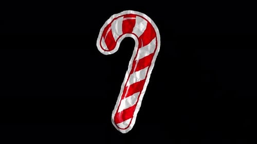 Grunge Animated Christmas Candy Cane Loop