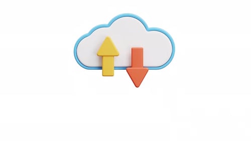 3D Animation Cloud With Upload Download