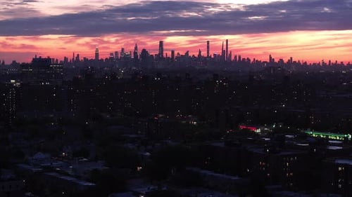 Queens, New York at sunset