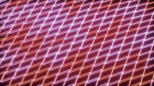 Glowing Wavey Neon Grid