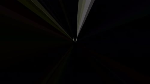 3D, lignes lumineuses et brillantes abstraites, ensemble de vagues, coloré, fond noir