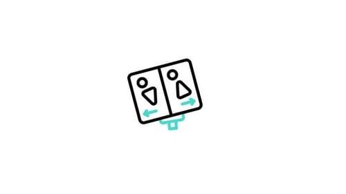 Animiertes Toilettensymbol
