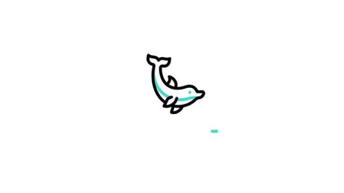 Animiertes Delphin-Symbol