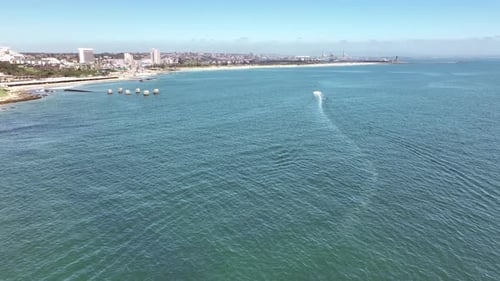Aerial view of coastline