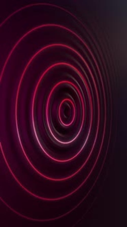 Red 3 D Audio Waves