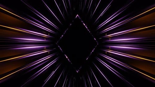 Purple With Orange Rhombus Tunnel Background Vj Loop In 4K