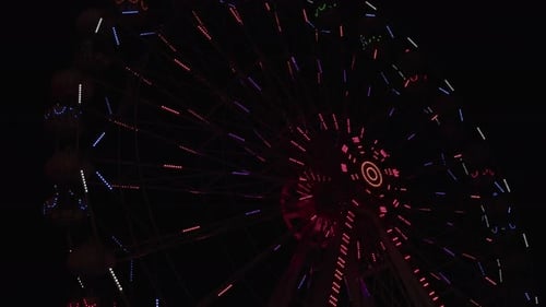 Ferris Wheel In Amusement Park On A Dark Night 2