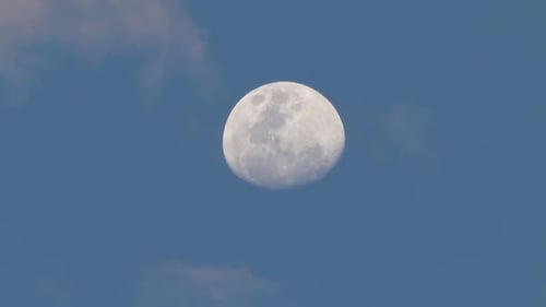 Full Moon Visible During the Day