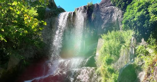 Luftbild der Wasserfalllandschaft, Landschaft, Natur, Umwelt im Freien