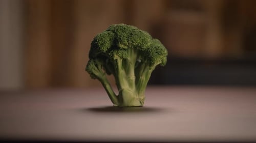 Fresh Broccoli on the Table A Very Nutritious and Healthy Green Vegetable Option