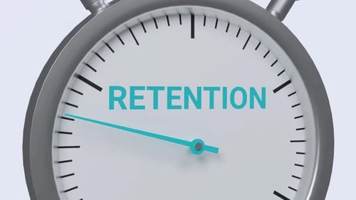 Animated Stopwatch with Retention Text for Corporate Concepts