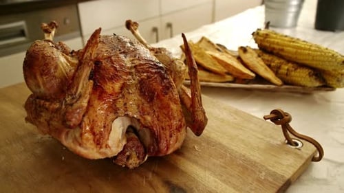 Roasted Turkey and Sides Ready to Serve