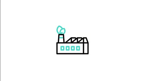 Green Factory Animated Icon