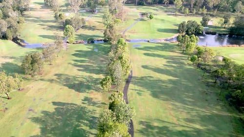 Golf Club And A Small Lake