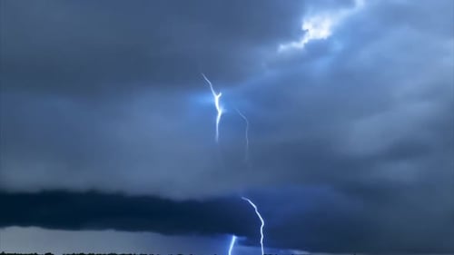 Lightnings At Night Thunderstorm
