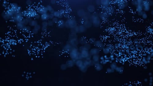 Abstract digital particles background. big data, Computer Technology Concept. Seamless loop