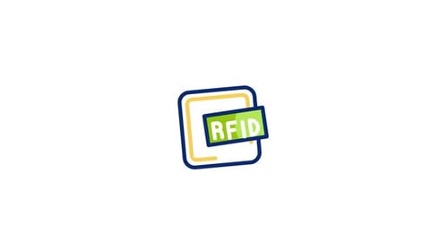 Flat Design RFID Technology Icon Animation