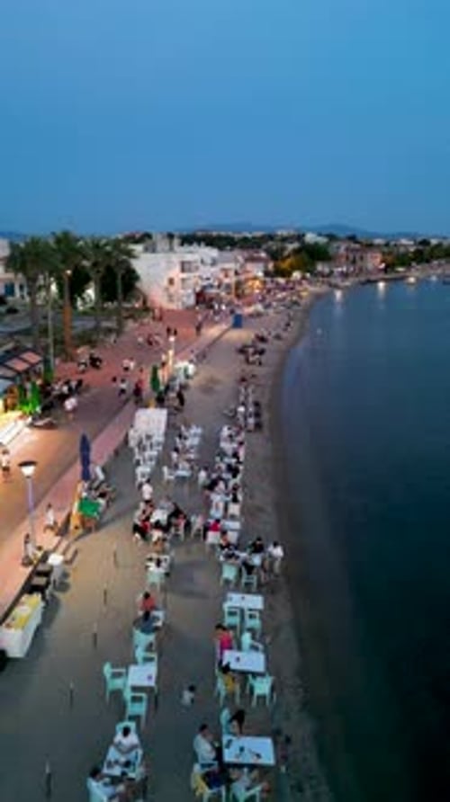 Turkey Çandarli Beach drone view