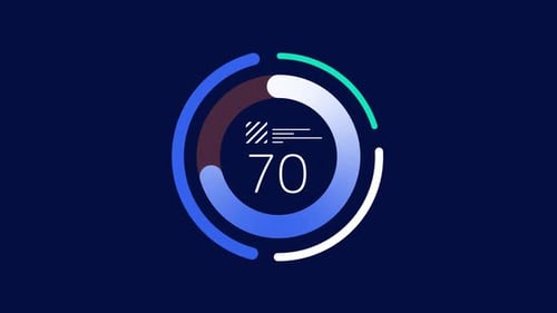 Business Infographic Element Animated Circle Diagram with a Number