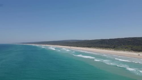 White South Gorge Beach auf der North Stradbroke Island in Australien — Flugaufnahme