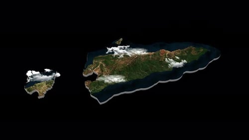 Timor Leste (East Timor) 3D Country Map Animation Transparent Alpha