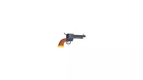 Animación de iconos de pistola de revólver