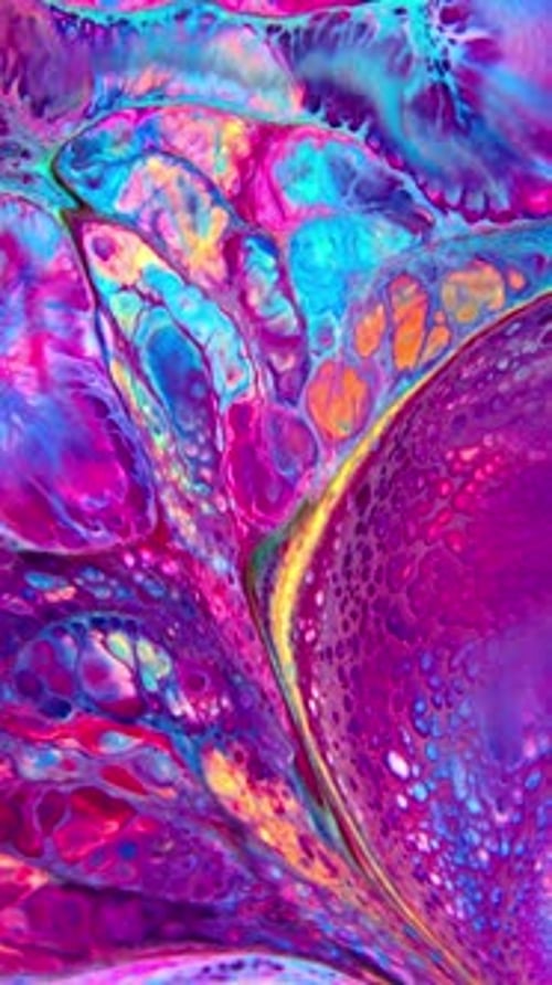 Abstract Fluid Art Swirls of Color