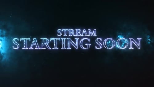 Stream starting soon neon text animation suitable for video live streaming. Animated neon text.