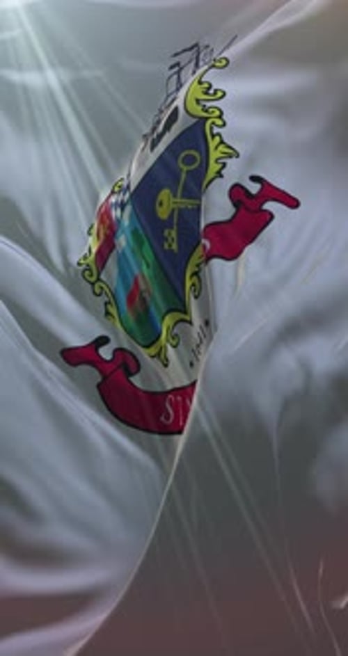 Stamford Connecticut City Flag Waving Animation