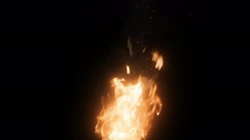Animated Burning Fire Flame Visual Effect
