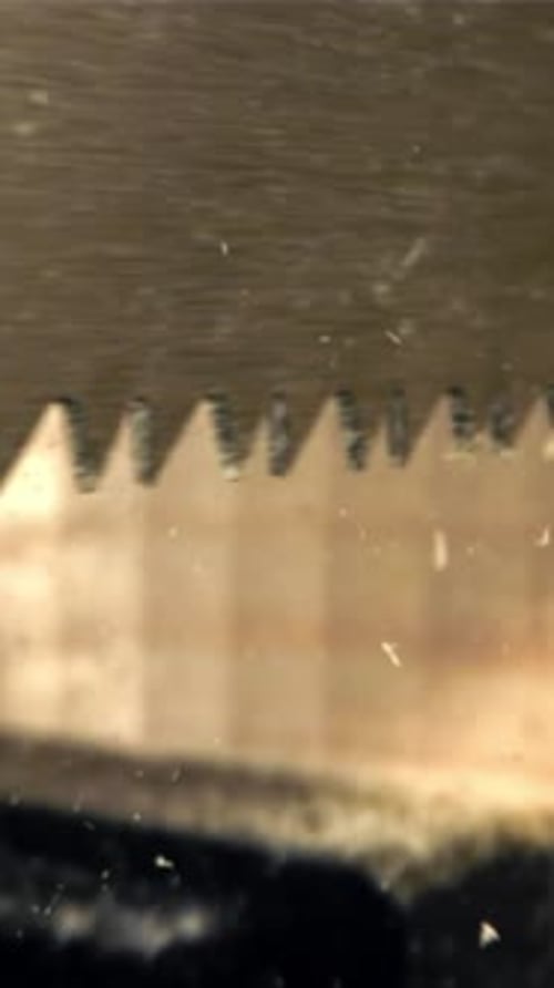 Sawing the Board Filmed on a Highspeed Camera at 1000 Fps