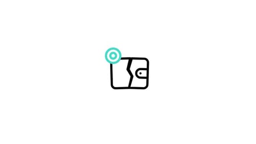 Animiertes Wallet-Symbol