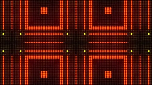 Dynamic digital display pulsates with vibrant LED lights creating patterns