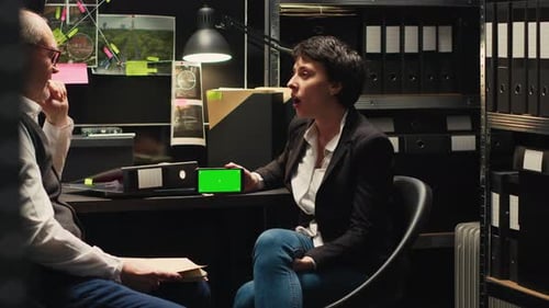 Law Officers Analyze Greenscreen