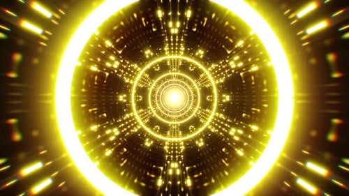Abstract Shiny Light Tunnel Loop